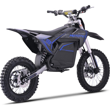MotoTec 72V Pro Electric Dirt Bike 5000W Lithium — Blue supplier product view 2