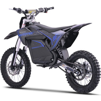 MotoTec 72V Pro Electric Dirt Bike 5000W Lithium — Blue supplier product view 3
