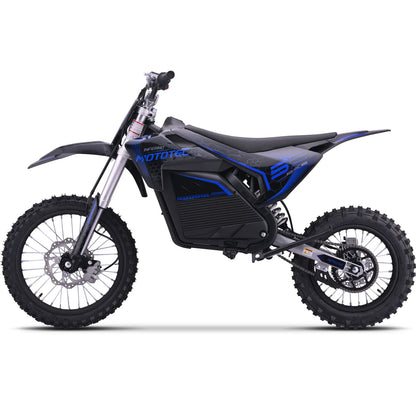 MotoTec 72V Pro Electric Dirt Bike 5000W Lithium — Blue supplier product view 5
