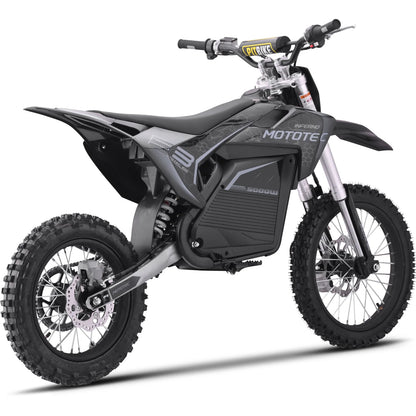 MotoTec 72V Pro Electric Dirt Bike 5000W Lithium — Grey supplier product view 2