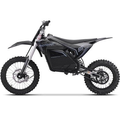 MotoTec 72V Pro Electric Dirt Bike 5000W Lithium — Grey supplier product view 5