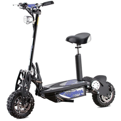MotoTec Chaos 2000W 60V Lithium Electric Scooter — Black complete product on white background