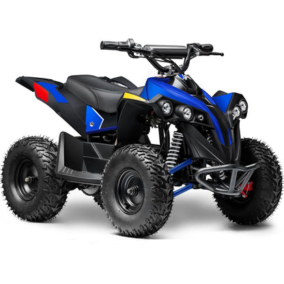 MotoTec E-Bully 36V 1000W ATV — Blue complete product on white background