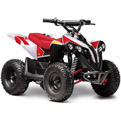MotoTec E-Bully 36V 1000W ATV — White complete product on white background