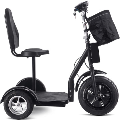 MotoTec Electric Trike 48V 1000W Lithium — Black supplier product view 2
