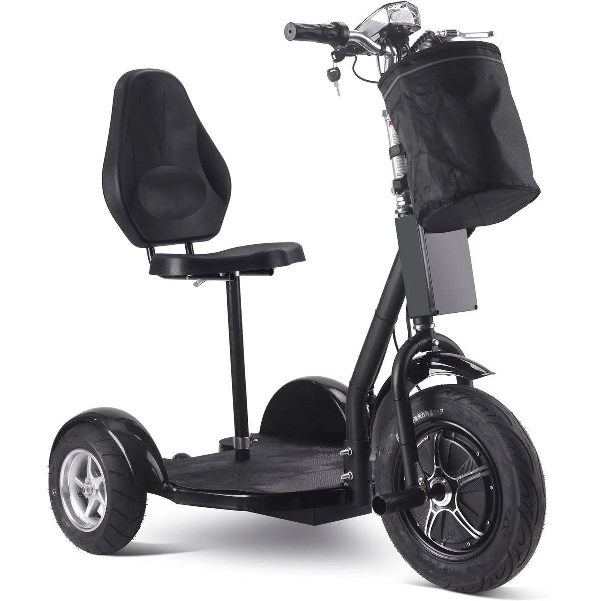 MotoTec Electric Trike 48V 1000W Lithium — Black supplier product view 3