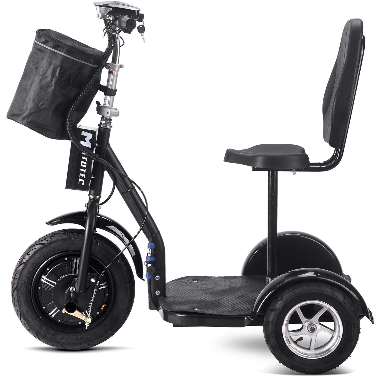 MotoTec Electric Trike 48V 1000W Lithium — Black supplier product view 6