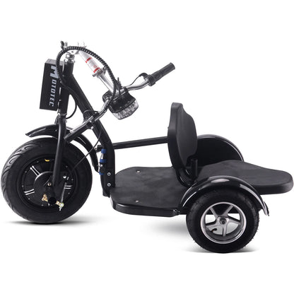 MotoTec Electric Trike 48V 1000W Lithium — Black supplier product view 7