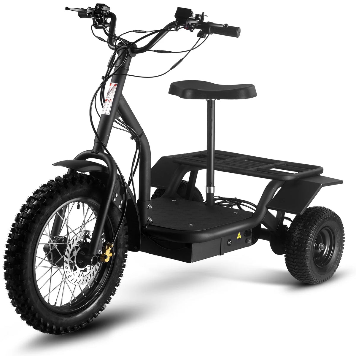 MotoTec Electric Trike 48V 1200W — Standard complete product on white background