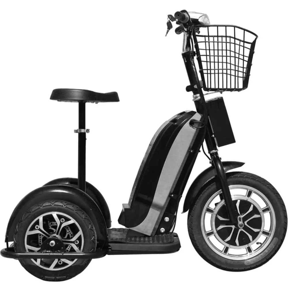 MotoTec Electric Trike 48V 800W — Standard complete product on white background