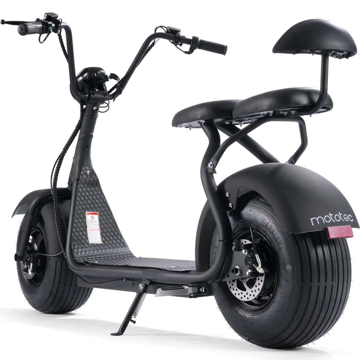 MotoTec Fat Tire 60V 18ah 2000W Lithium Electric Scooter — Black supplier product view 2