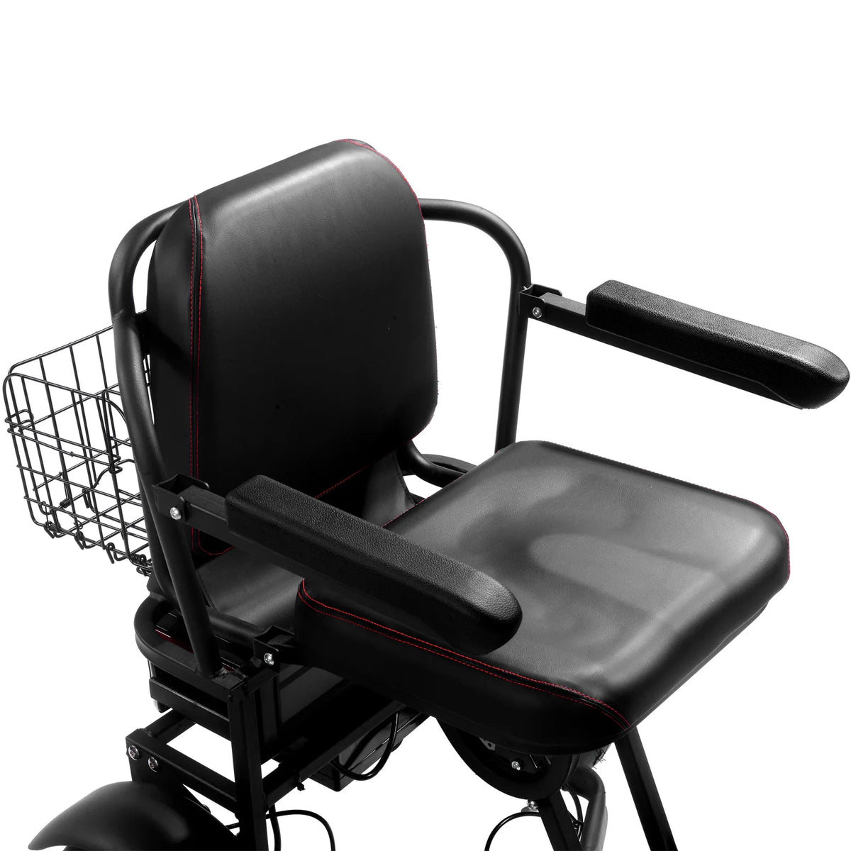MotoTec Folding Mobility Electric Trike 48V 1000W Dual Motor Lithium — Black supplier product view 8