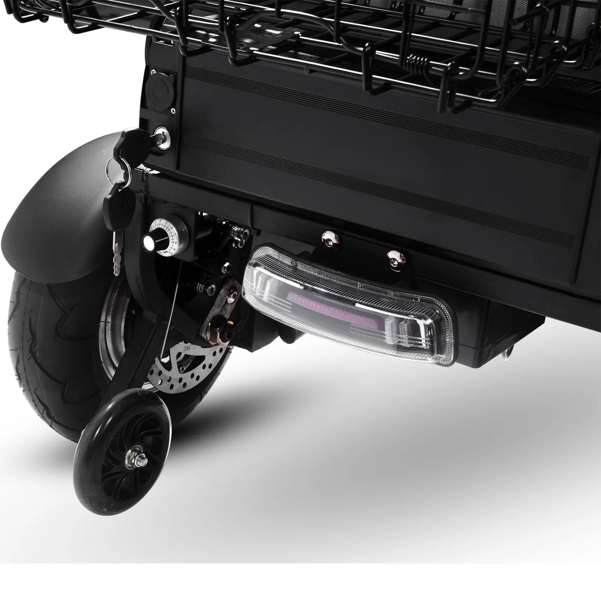 MotoTec Folding Mobility Electric Trike 48V 1000W Dual Motor Lithium — Black supplier product view 9