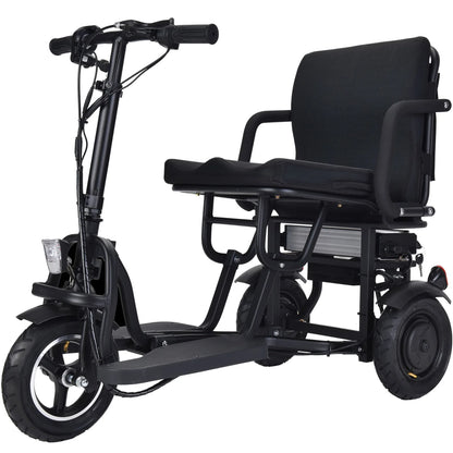 MotoTec Folding Mobility Electric Trike 48V 700W Dual Motor Lithium — Black supplier product view 4