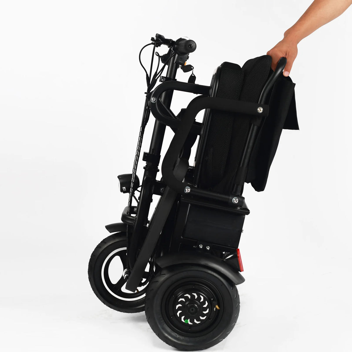 MotoTec Folding Mobility Electric Trike 48V 700W Dual Motor Lithium — Black supplier product view 5