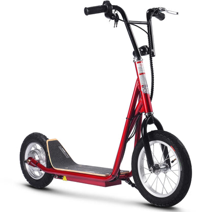MotoTec Groove 36V 350W Big Wheel Lithium Electric Scooter — Red complete product on white background