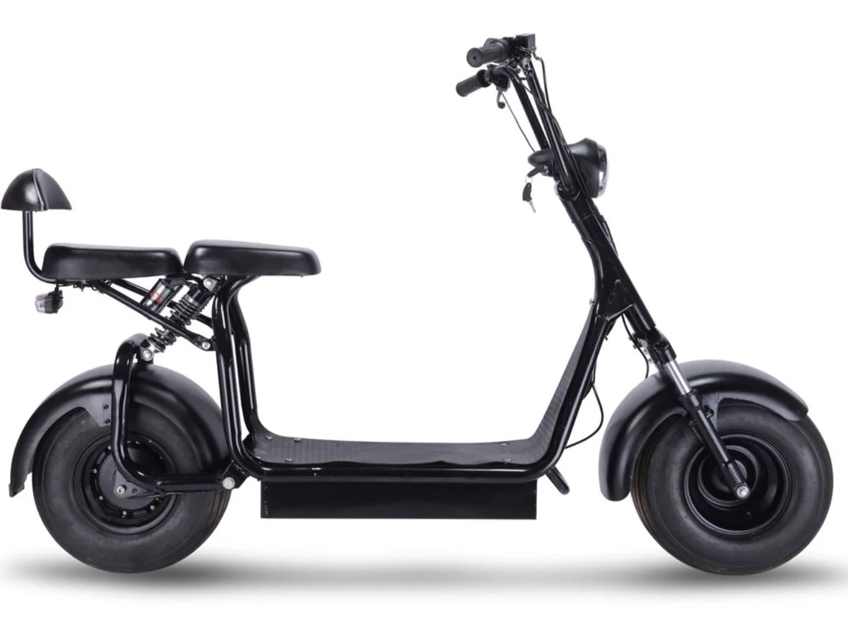 MotoTec Knockout 60V 1000W Electric Scooter — Black supplier product view 3