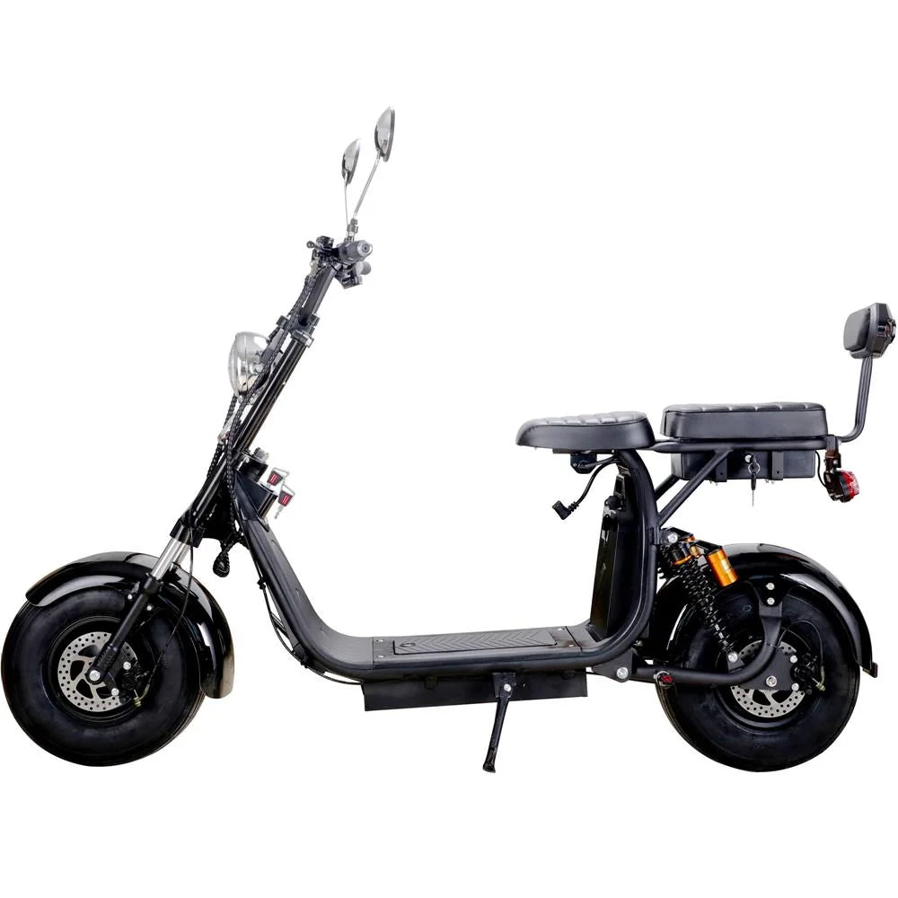 MotoTec Knockout 60V 2000W Lithium Electric Scooter — Black supplier product view 2