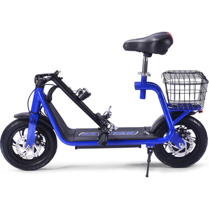 MotoTec Metro 36V 500W Lithium Electric Scooter — Blue supplier product view 2