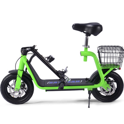 MotoTec Metro 36V 500W Lithium Electric Scooter — Green supplier product view 3