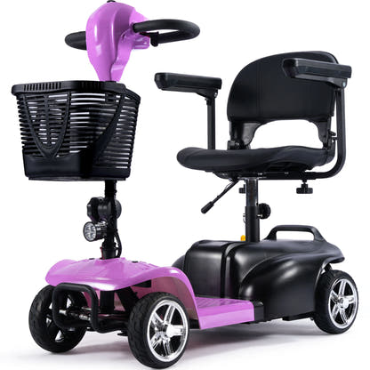 MotoTec Mobility 24V 250W electric scooter in Pink, front three-quarter view