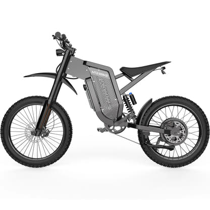 MotoTec MT2 Pro electric bike in Grey, left side view