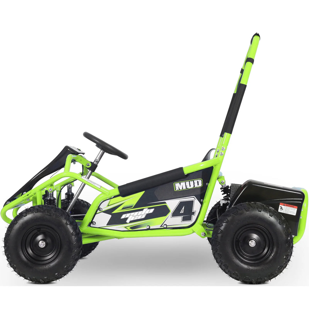 MotoTec Mud Monster Kids Electric 48V 1000W Go Kart Full Suspension — Green supplier product view 2