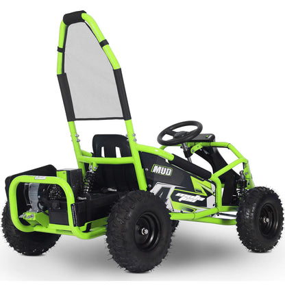 MotoTec Mud Monster Kids Electric 48V 1000W Go Kart Full Suspension — Green supplier product view 3