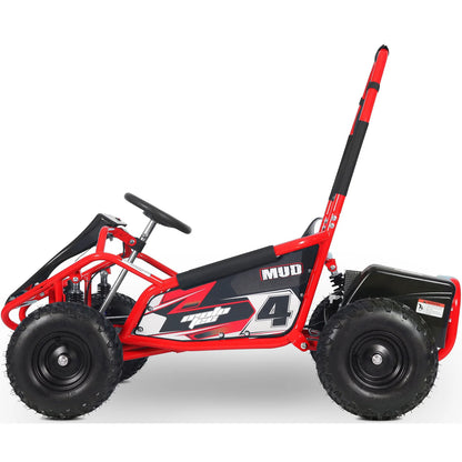 MotoTec Mud Monster Kids Electric 48V 1000W Go Kart Full Suspension — Red supplier product view 2