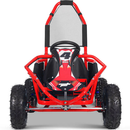 MotoTec Mud Monster Kids Electric 48V 1000W Go Kart Full Suspension — Red supplier product view 4