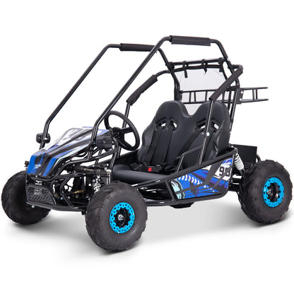 MotoTec Mud Monster XL 60V 2000W Electric Go Kart Full Suspension — Blue supplier product view 2