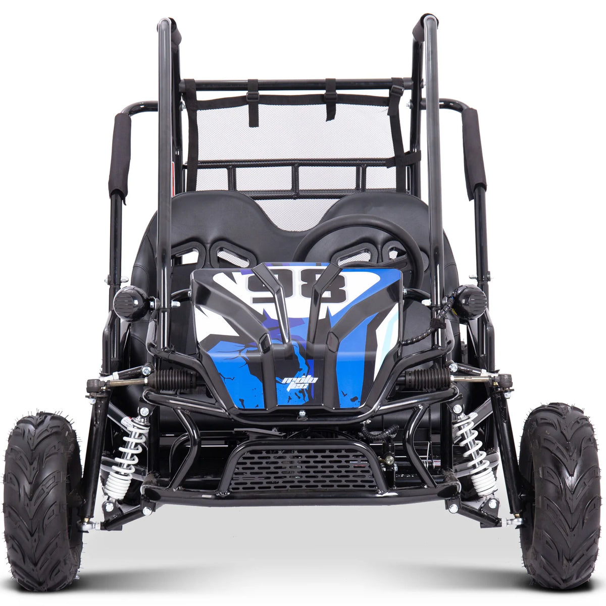 MotoTec Mud Monster XL 60V 2000W Electric Go Kart Full Suspension — Blue supplier product view 4