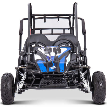 MotoTec Mud Monster XL 60V 2000W Electric Go Kart Full Suspension — Blue supplier product view 4