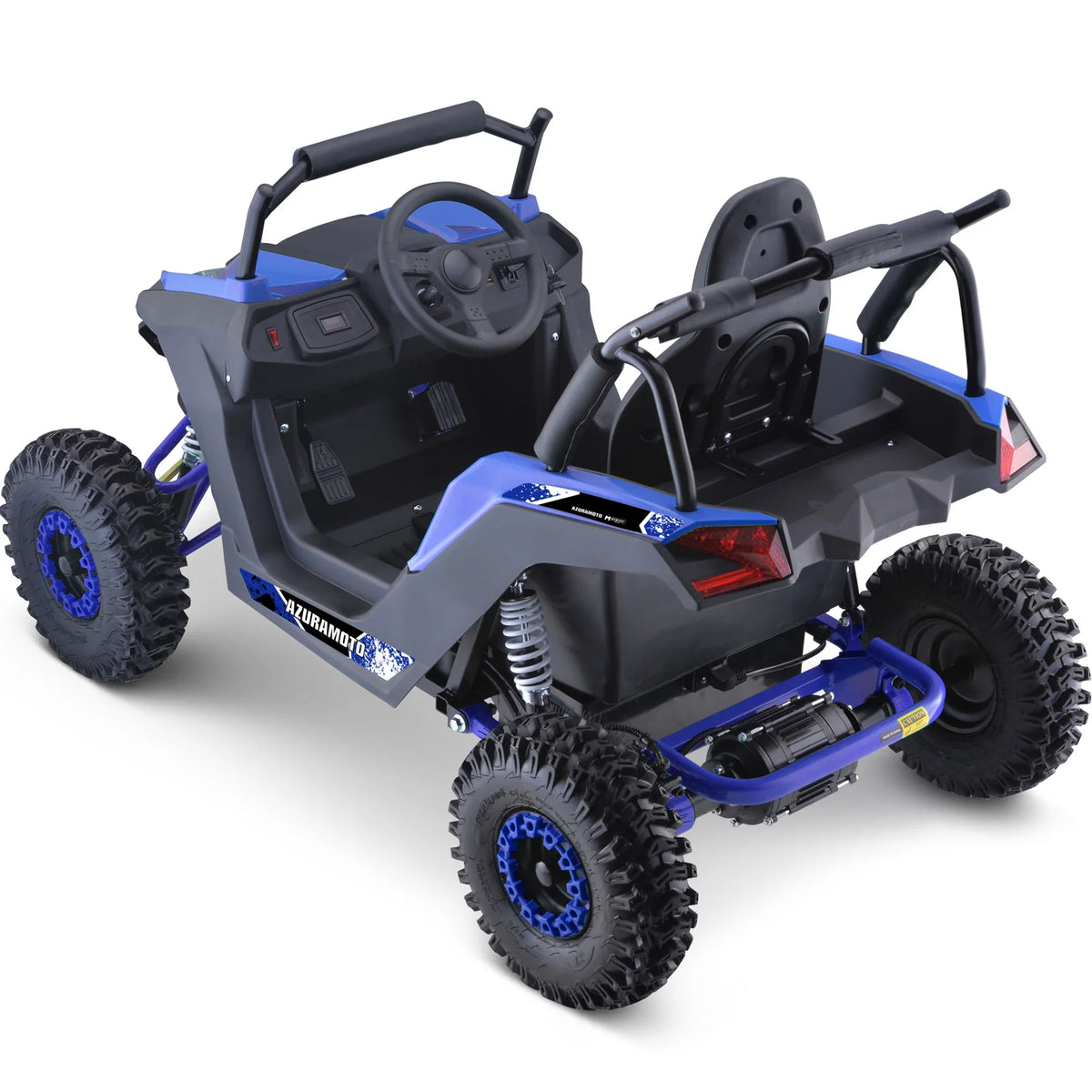 MotoTec Raider Kids UTV 48V 1200W Full Suspension — Blue supplier product view 2