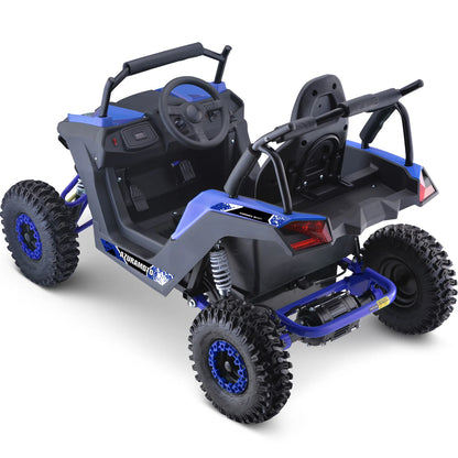 MotoTec Raider Kids UTV 48V 1200W Full Suspension — Blue supplier product view 2