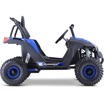 MotoTec Raider Kids UTV 48V 1200W Full Suspension — Blue supplier product view 4