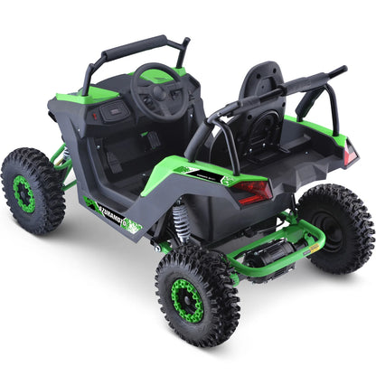 MotoTec Raider Kids UTV 48V 1200W Full Suspension — Green supplier product view 2