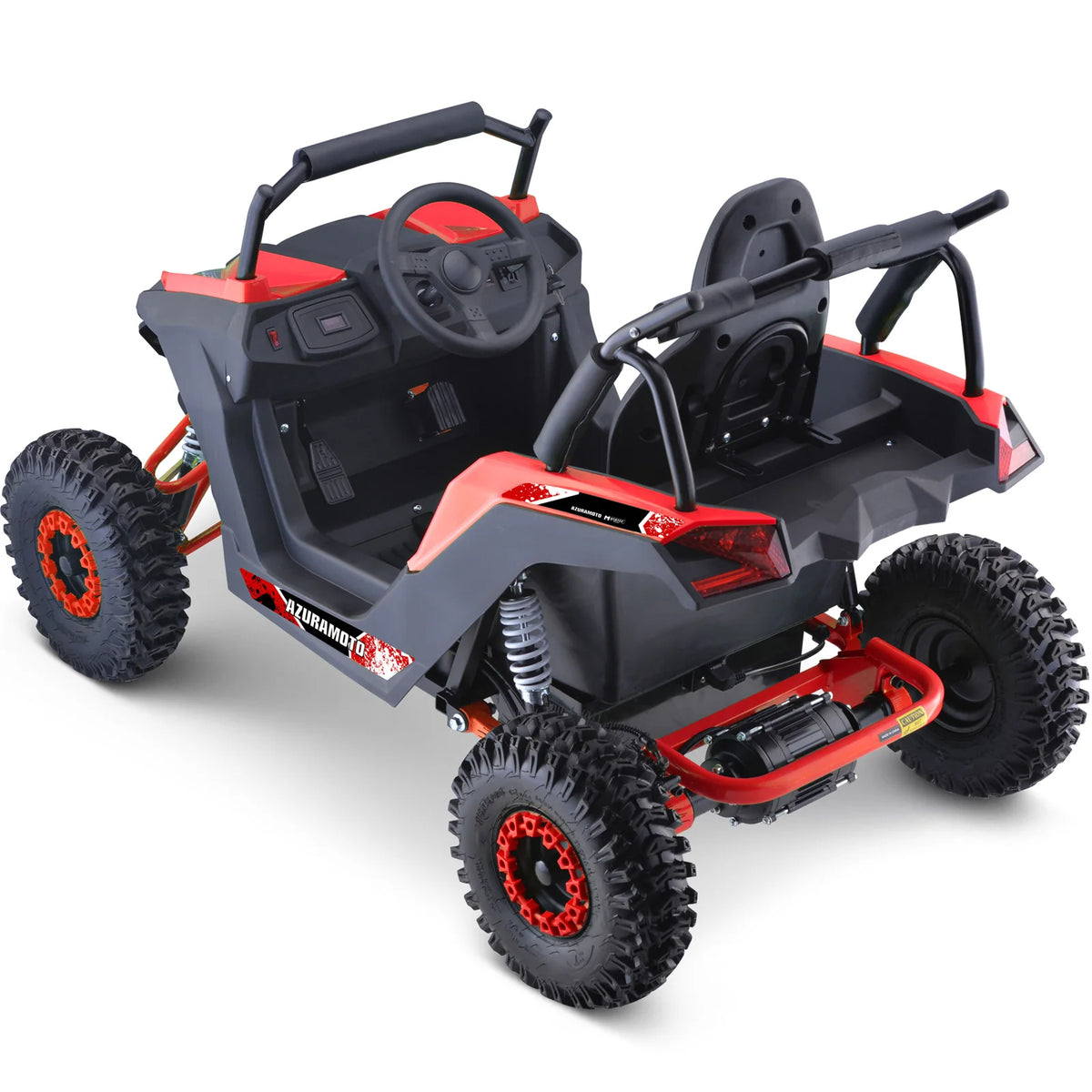 MotoTec Raider Kids UTV 48V 1200W Full Suspension — Red supplier product view 2