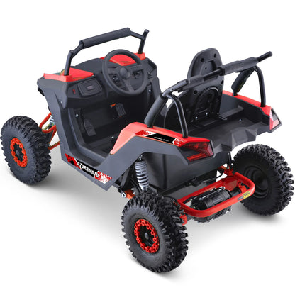MotoTec Raider Kids UTV 48V 1200W Full Suspension — Red supplier product view 2