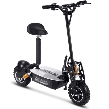 MotoTec 48V 2000W electric scooter in Black, alternate front three-quarter view