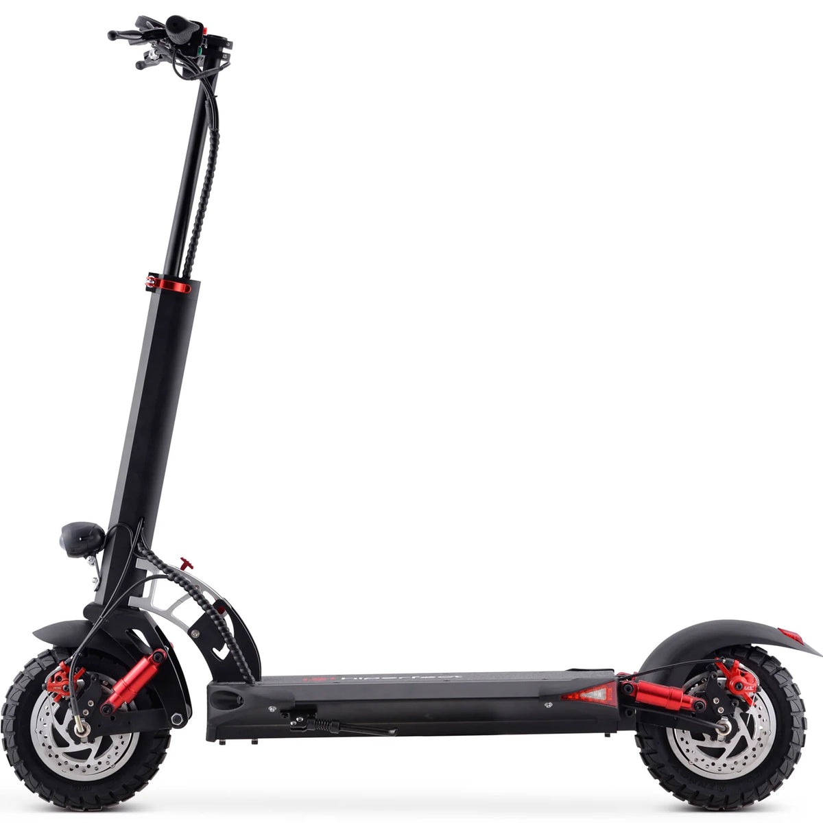 MotoTec Thor 60V 2400W Lithium Electric Scooter — Black complete product on white background