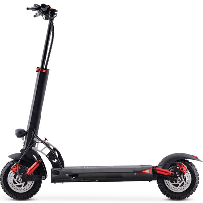 MotoTec Thor 60V 2400W Lithium Electric Scooter — Black complete product on white background