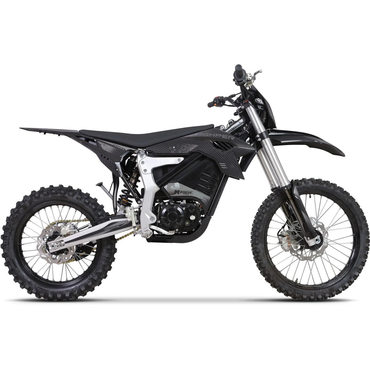 MotoTec Venom 72V 12000W Peak Electric Dirt Bike — Black supplier product view 2