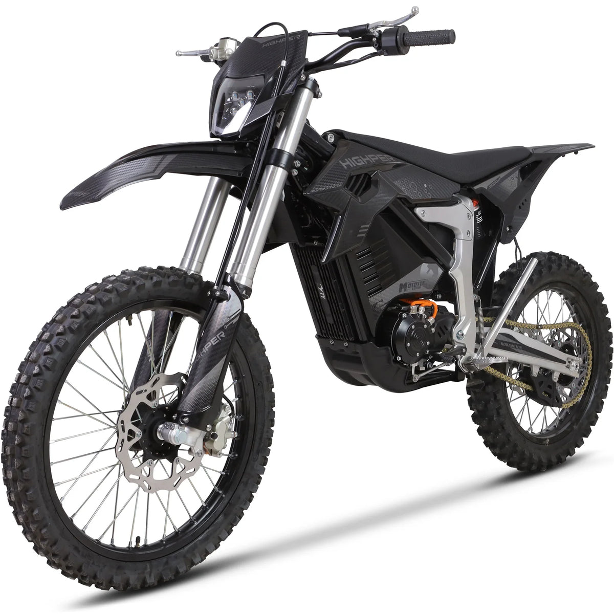 MotoTec Venom 72V 12000W Peak Electric Dirt Bike — Black supplier product view 3