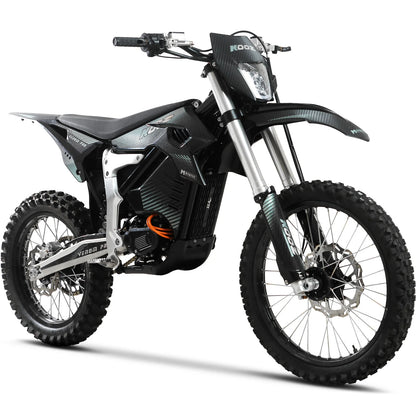 MotoTec Venom 72V 30000W Peak Electric Dirt Bike — Black complete product on white background