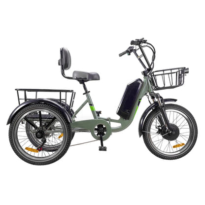 NAKTO S02 electric tricycle fully visible on a white background