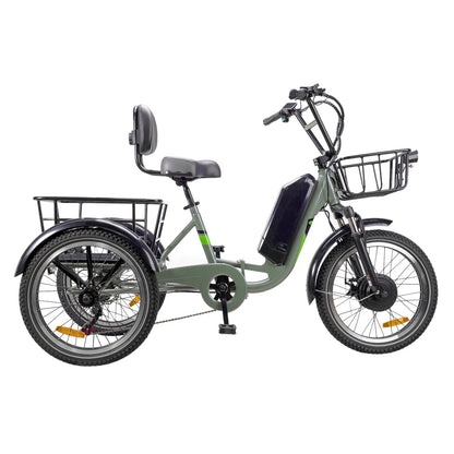 NAKTO S02 electric tricycle fully visible on a white background