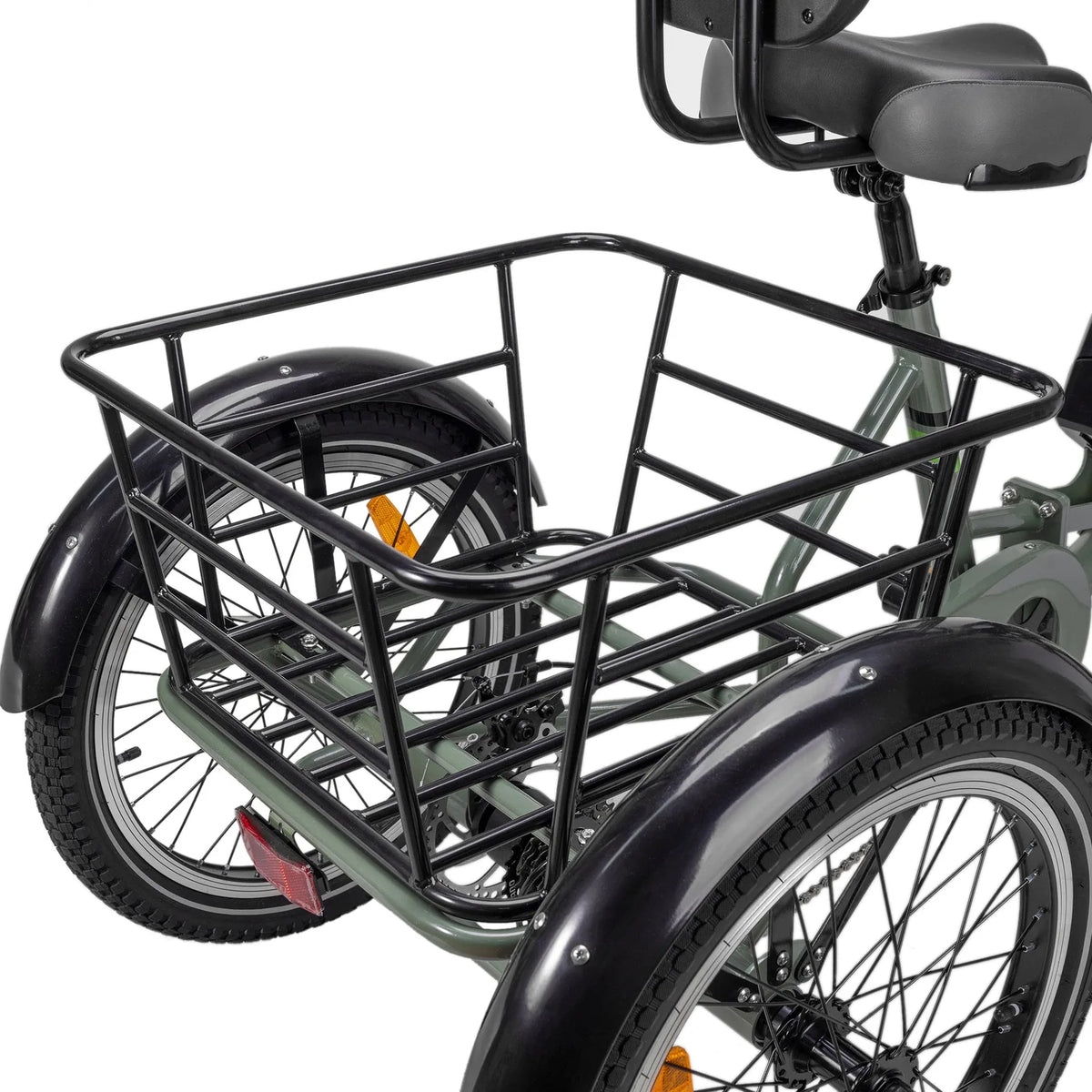 NAKTO S02 fat tire and rear basket view