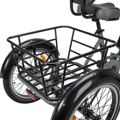 NAKTO S02 fat tire and rear basket view