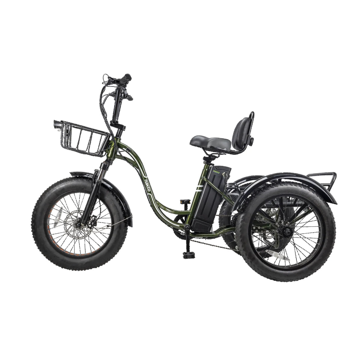 NAKTO S03 fat-tire electric tricycle fully visible on a white background